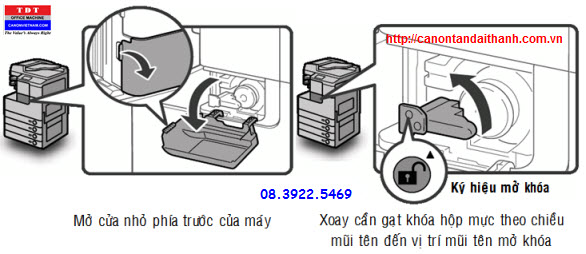 Cách thay mực máy Canon ir 2530